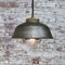 Vintage Industrial Brass Metal and Clear Glass Pendant Light, Image 5