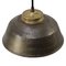 Vintage Industrial Brass Metal and Clear Glass Pendant Light 3