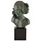 Art Deco Bronze Büste eines weiblichen Satyrs von Maxime Real Del Sarte 1