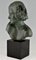 Art Deco Bronze Bust of a Female Satyr by Maxime Real Del Sarte, Image 3