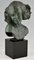 Art Deco Bronze Bust of a Female Satyr by Maxime Real Del Sarte, Image 2