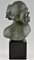 Art Deco Bronze Bust of a Female Satyr by Maxime Real Del Sarte 5