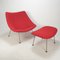 Mid-Century Oyster Chair and Ottoman by Pierre Paulin for Artifort, 1960s, Set of 2 1