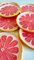 Fruit Collection Pink Grapefruit Plates by Federica Massimi, Set of 4 5