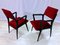 Mid-Century Italian Scarlet Red Velvet Armchairs, 1950s, Set of 2 9