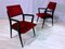 Mid-Century Italian Scarlet Red Velvet Armchairs, 1950s, Set of 2, Image 3