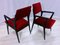 Mid-Century Italian Scarlet Red Velvet Armchairs, 1950s, Set of 2, Image 6