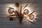 Vintage Blumen Wandlampe aus Blattgold 2