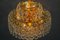 Lámpara de araña Mid-Century de cristal y latón dorado de Palwa, Imagen 4