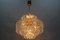 Lámpara de araña Mid-Century de cristal y latón dorado de Palwa, Imagen 2