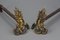 French Louis XV Style Bronze and Iron Firedogs, Set of 2, Image 13