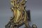 Alari in stile Luigi XV in bronzo e ferro, Francia, set di 2, Immagine 10