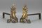 French Louis XV Style Bronze and Iron Firedogs, Set of 2 8