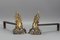 French Louis XV Style Bronze and Iron Firedogs, Set of 2 12