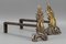 French Louis XV Style Bronze and Iron Firedogs, Set of 2 7