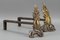 French Louis XV Style Bronze and Iron Firedogs, Set of 2, Image 7