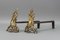 French Louis XV Style Bronze and Iron Firedogs, Set of 2, Image 3