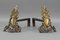 Chenets Style Louis XV en Bronze et Fer, Set de 2 11