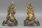 French Louis XV Style Bronze and Iron Firedogs, Set of 2 2