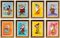 Snow White and the Seven Dwarfs Film Lobby Cards Poster von Disney, USA, 1975, 8er Set 1