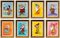 Snow White and the Seven Dwarfs Film Lobby Cards Posters from Disney, USA, 1975, Set of 8 1