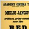 Affiche Red Psalm Academy Cinema London Quad par Strausfeld, Royaume-Uni, 1973 3