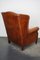 Vintage Dutch Cognac Colored Wingback Leather Club Chair, Image 8