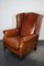 Vintage Dutch Cognac Colored Wingback Leather Club Chair 14