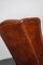 Vintage Dutch Cognac Colored Wingback Leather Club Chair, Image 9