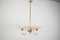 Art Deco Brass 3-Light Chandelier, 1930s 7