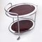 Oval Chrome and Glass Drinks Trolley, 1940s 5
