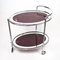 Oval Chrome and Glass Drinks Trolley, 1940s, Image 3