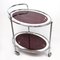 Oval Chrome and Glass Drinks Trolley, 1940s, Image 6