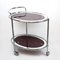 Oval Chrome and Glass Drinks Trolley, 1940s, Image 2