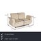 Cream Fabric Two-Seater Couch by Bretz Moon 2