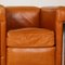 Poltrona Lc2 in pelle color cognac Le Corbusier per Cassina, Immagine 3