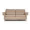 Beige Leather 3-Seat Couch by Rolf Benz 1