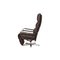 Swiss Dark Brown Leather Armchair with Relax Function 10