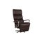 Swiss Dark Brown Leather Armchair with Relax Function 1