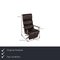 Swiss Dark Brown Leather Armchair with Relax Function 2