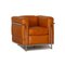 Poltrona Lc2 in pelle color cognac di Le Corbusier per Cassina, Immagine 1