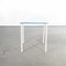 French Blue and White Metal Garden Table, 1950s 4