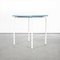 French Blue and White Metal Garden Table, 1950s 5