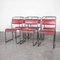 Stapelbare Esszimmerstühle aus Metallrohr von PEL, 1950er, 6er Set 2