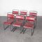 Upholstered Tubular Metal Stacking Dining Chairs from PEL, 1950s, Set of 6 13