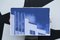 Kind of Cyan, Dreißiger Jahre Gebäude mit Himmel, 2021, Cyanotype Print 5