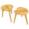 Mid-Century Stools in Pine from Norsk Husflid, Norway, 1960s, Set of 2 1