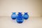 Mid-Century Blue Vases from Johansfors, Sweden, 1950s, Set of 5 5