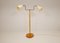 Lámpara de pie orgánica Mid-Century de abedul y latón, años 50, Imagen 2