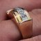 French 18 Karat Yellow Gold Platinum Tank Ring, 1940s 9